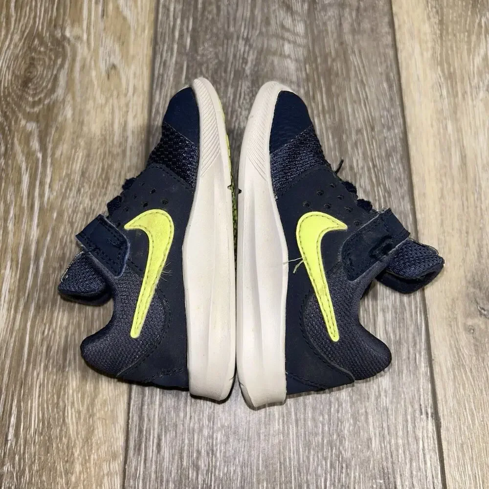Nike Downshifter 7 Infant Baby Shoes US Size 6C Navy Blue w/ Strap 869974-403
